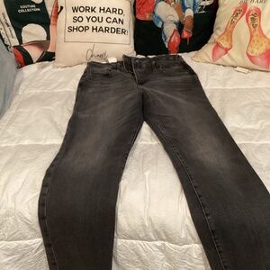 Good American Double Crossover Black/Grey Jean Size 10/30